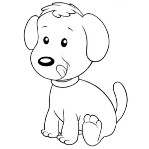 dibujo de perro para niños