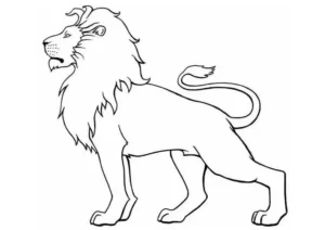 dibujo de león para colorear