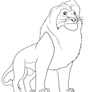 dibujos de leones para colorear