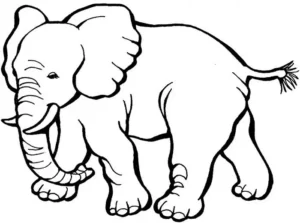 elefante para colorear pdf