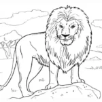 león para pintar