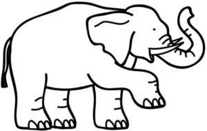 elefante para niños para colorear